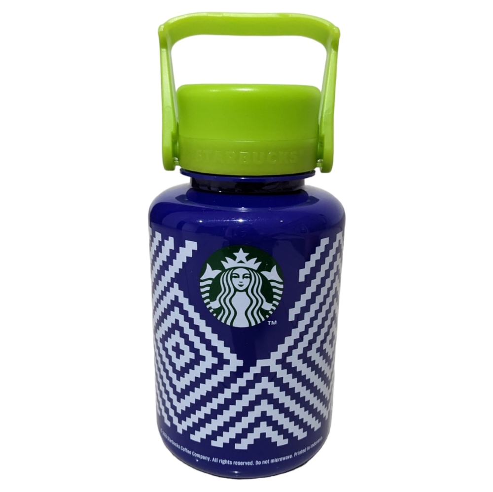 Starbucks Navy Weave Indonesia RARE water bottle tumbler 1000ml / 1 litre